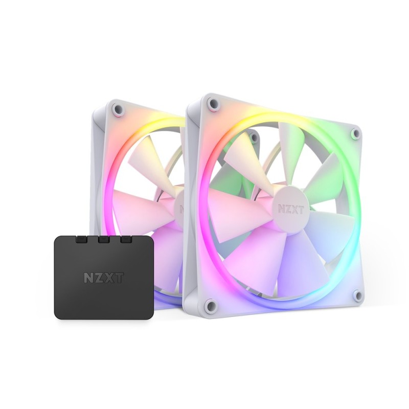 NZXT F140 RGB Gehäuselüfter 140mm Weiß 2er Pack